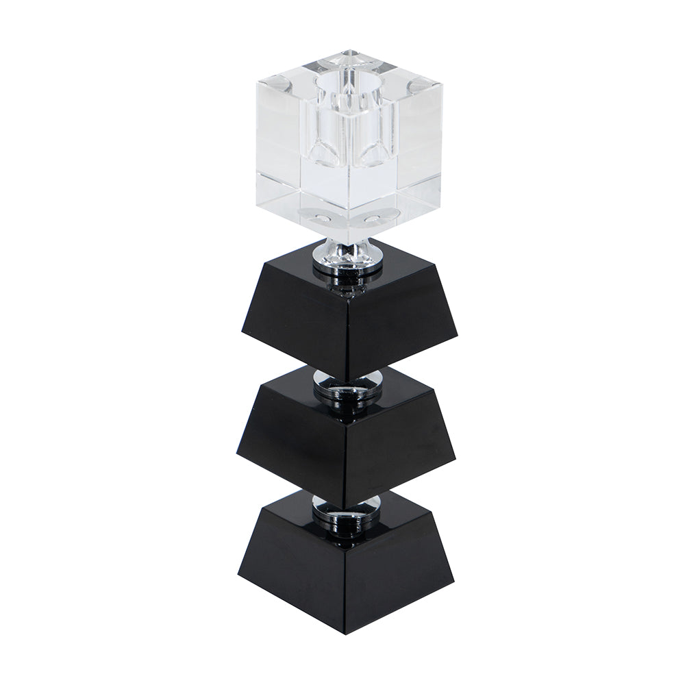 Black Glass Taper Holders