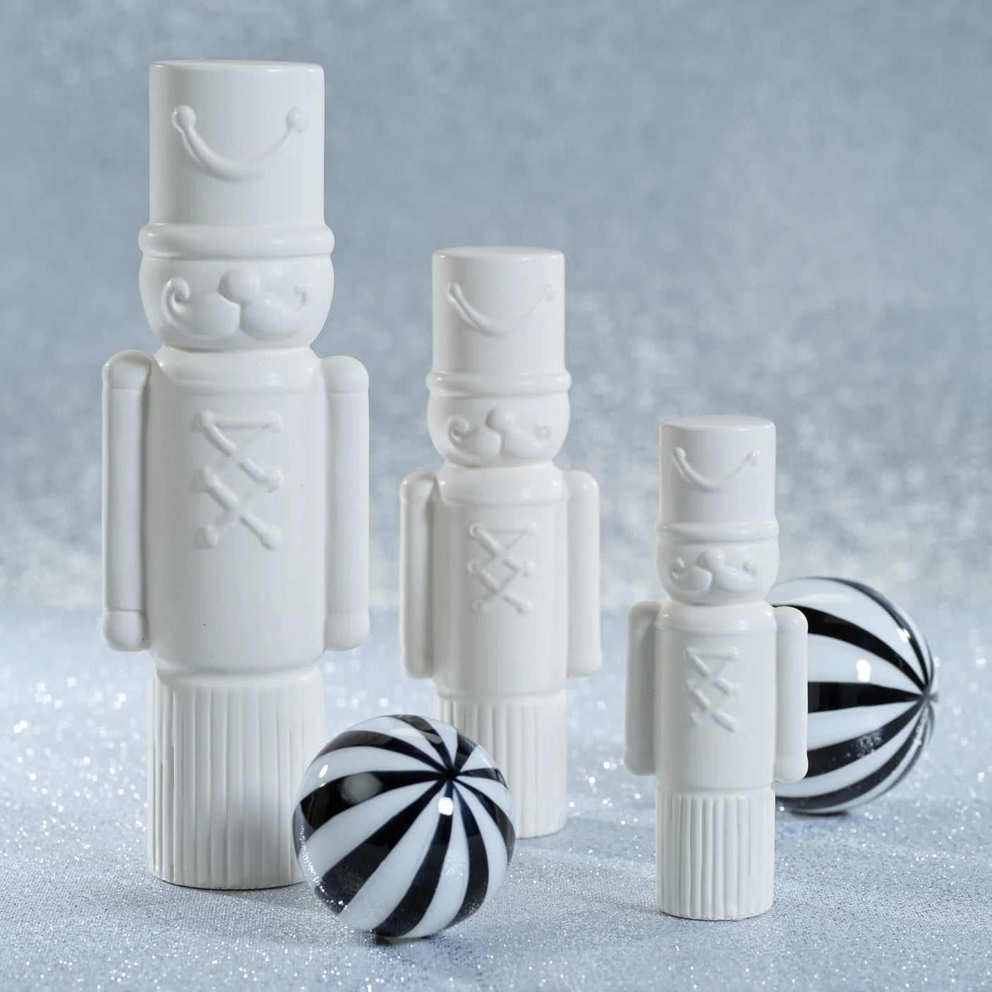 White Ceramic Nutcrackers