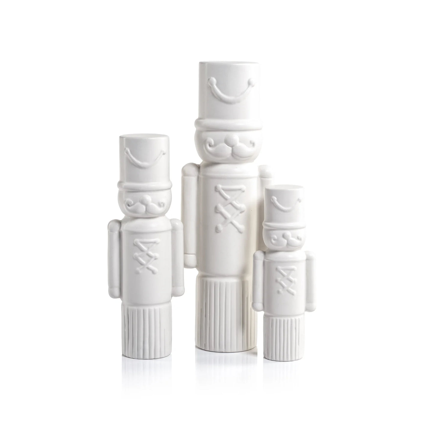 White Ceramic Nutcrackers