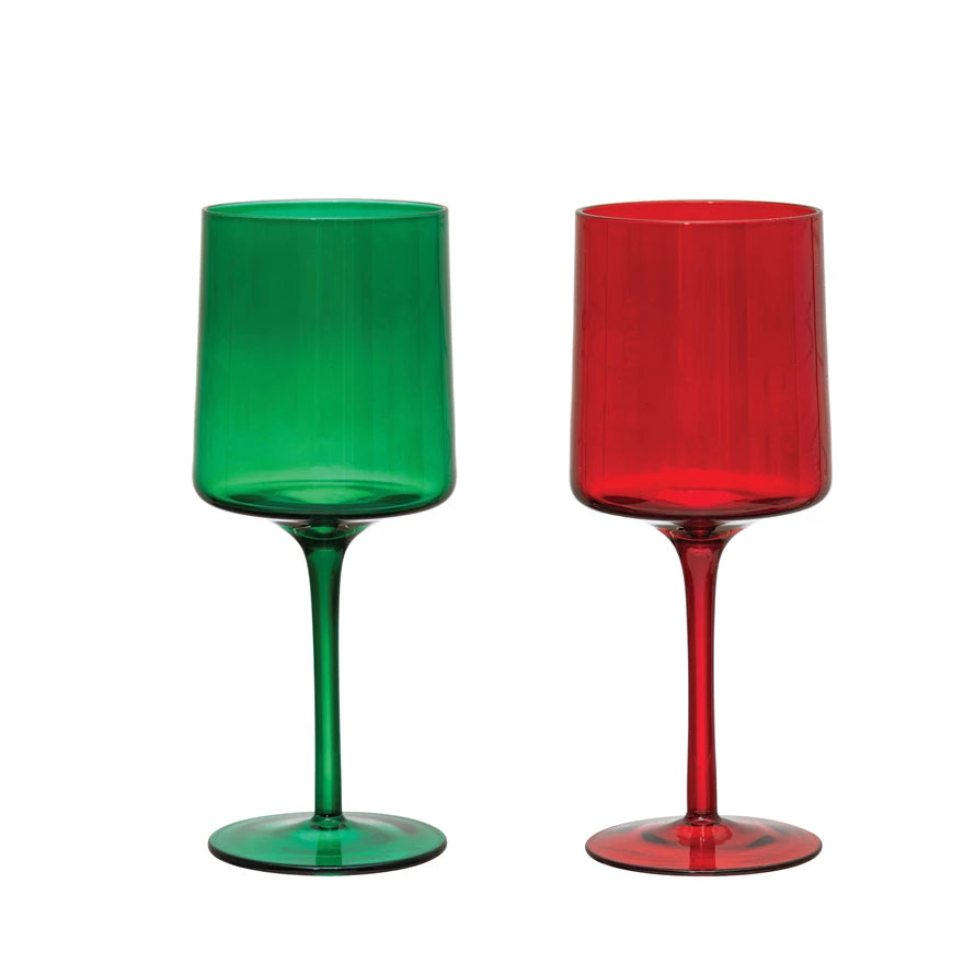 Holiday Stemmed Wine Glass Set