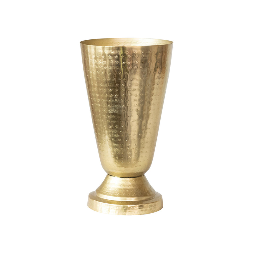 Gold Hammered Vase