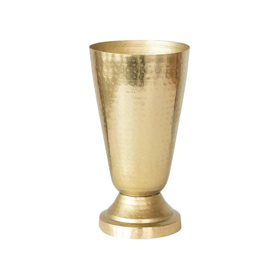 Gold Hammered Vase