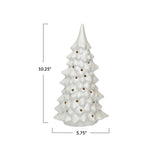 Stoneware LED Tree w/ Cut-Outs