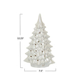 Stoneware LED Tree w/ Cut-Outs