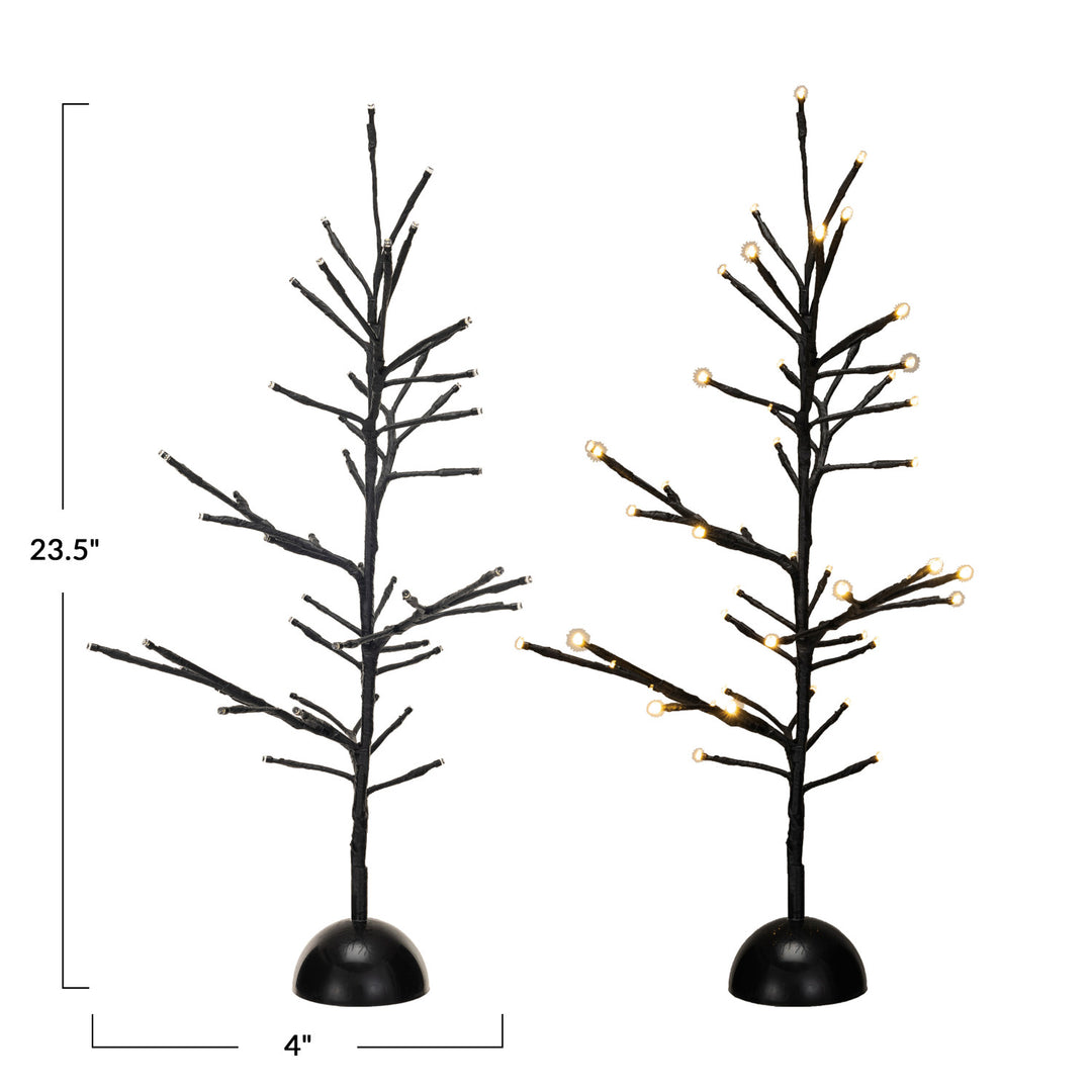 Black LED Twig Tree Set