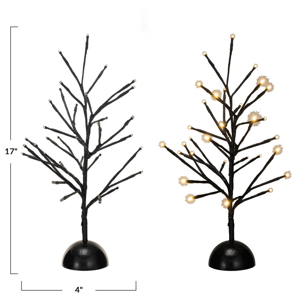 Black LED Twig Tree Set