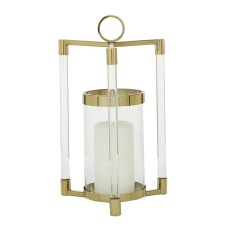 Gold Pillar Candle Lanterns