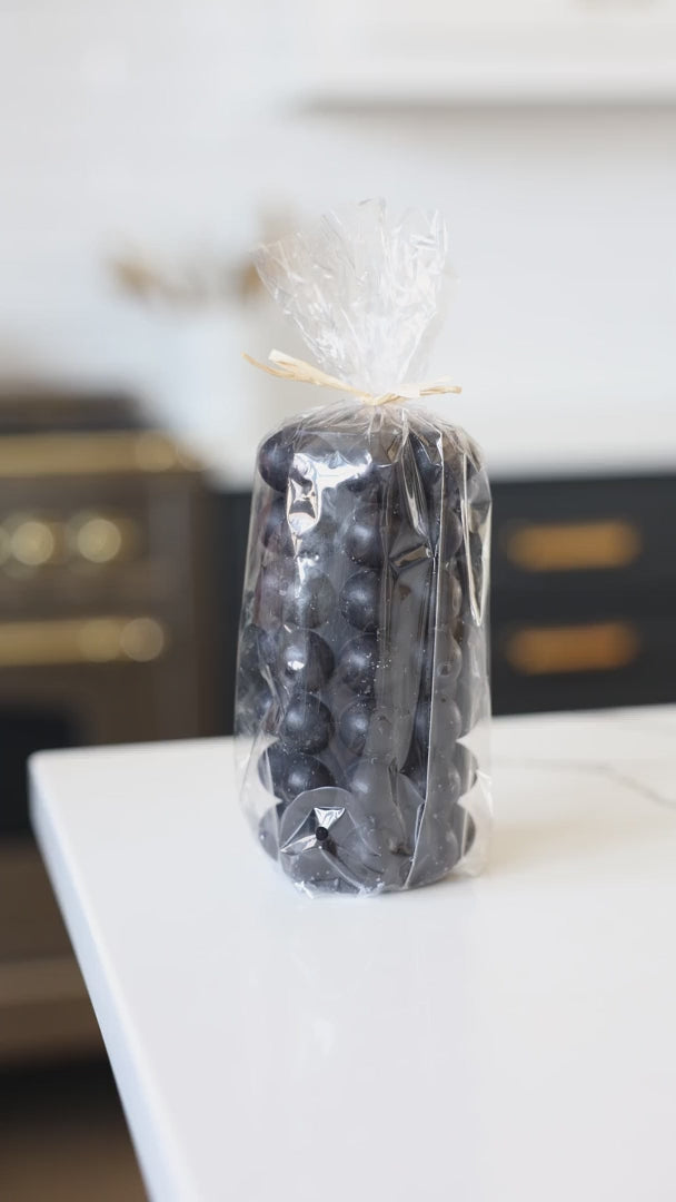 Black Hobnail Pillar Candle