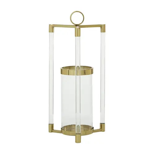 Gold Pillar Candle Lanterns