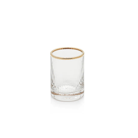 Optic Shot Glass Set w/ Gold Rim