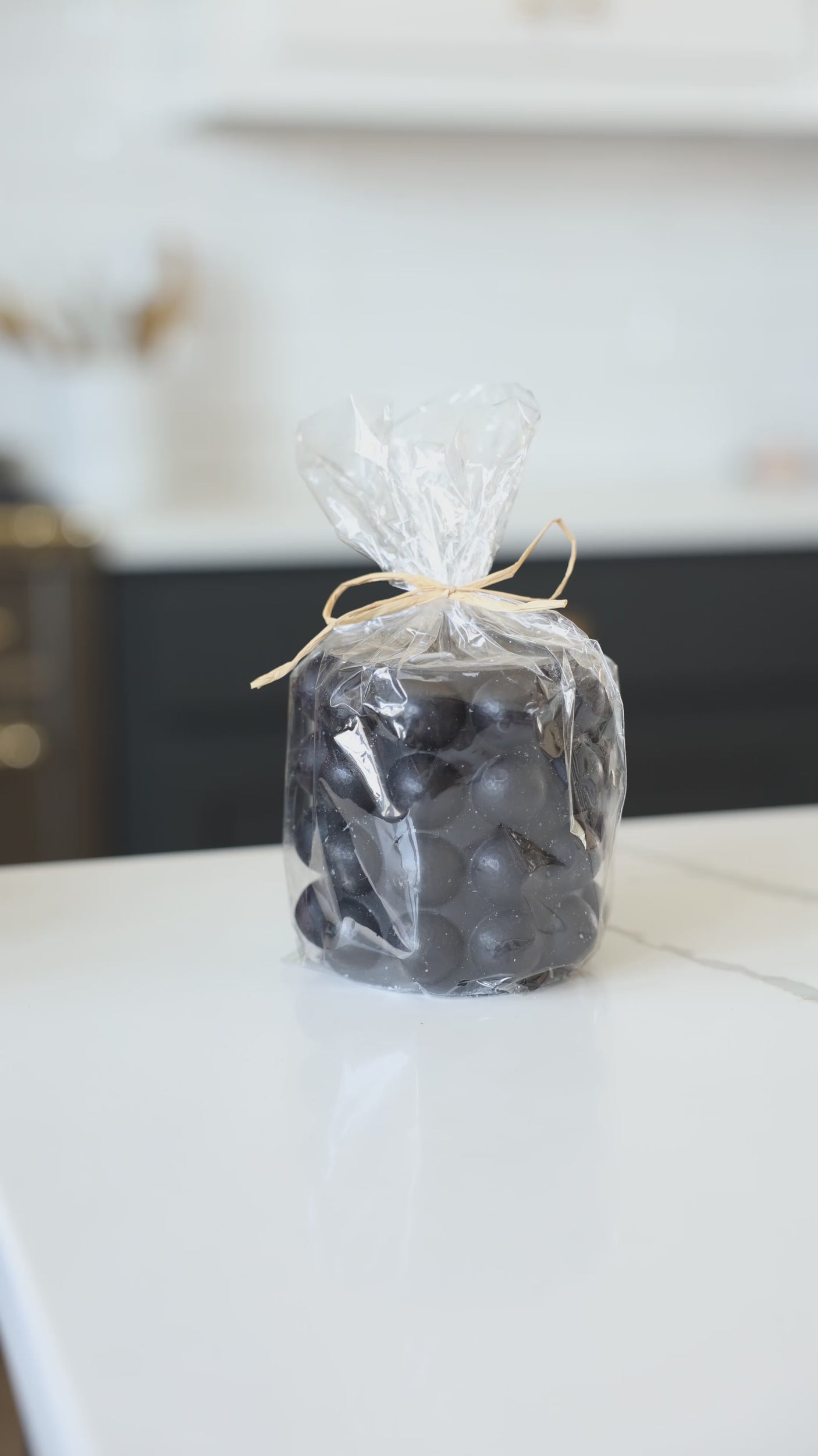 Black Hobnail Pillar Candle