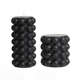 Black Hobnail Pillar Candle