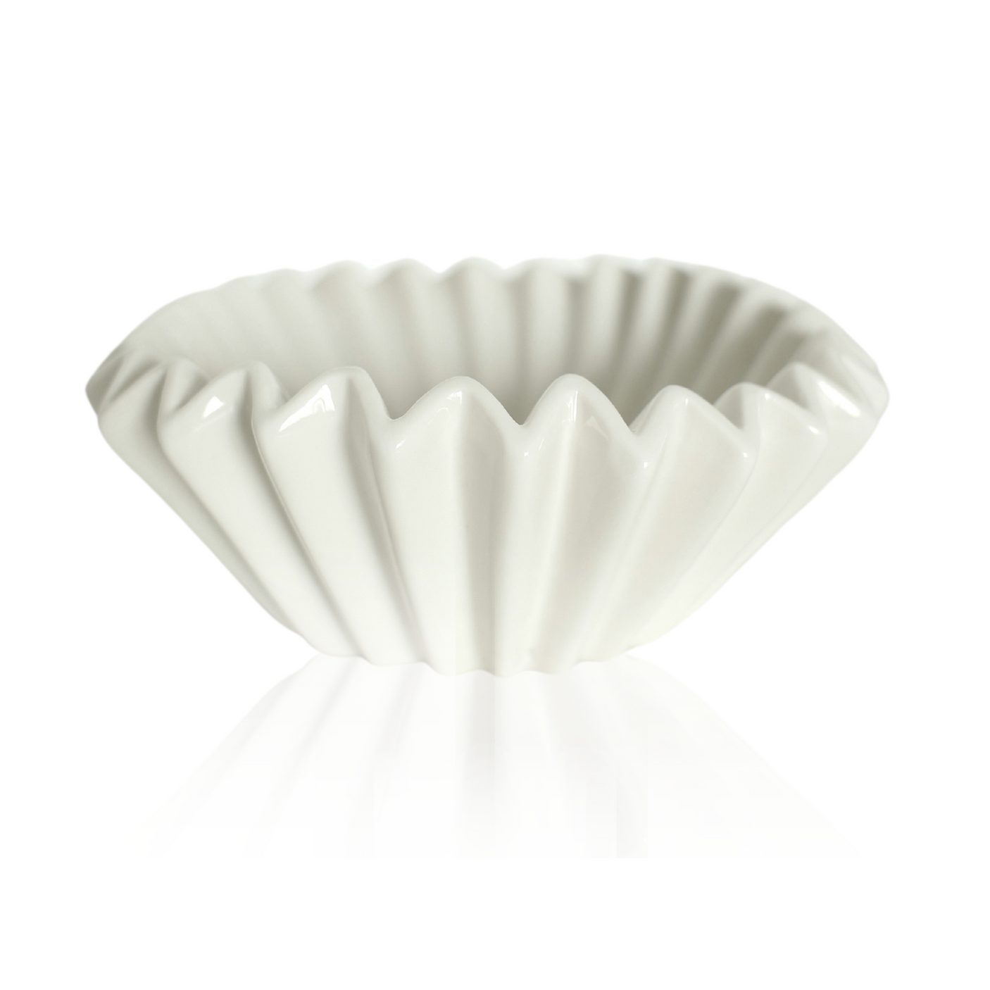 White Fluted Bowl