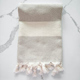 Light Beige Diamond Turkish Towel